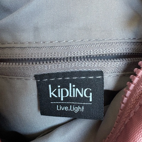 Kipling Crossbody Mauve Pink | Lightweight Multi-Zip Bag - Picture 3 of 5